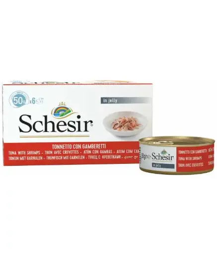 Schesir Wet Food Tuna With Shrimps Delicious & Natural Wet Cat Food Can