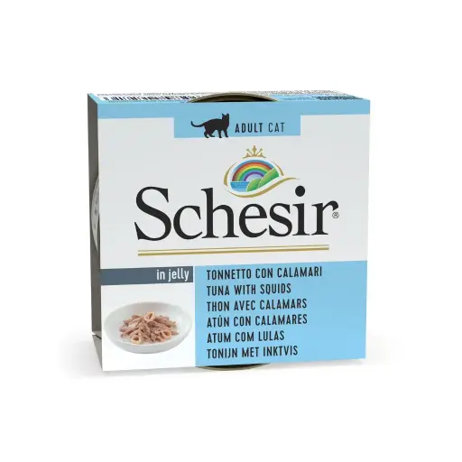 Schesir Wet Food Tuna With Squids Savory & Natural Wet Cat Food Can 85g