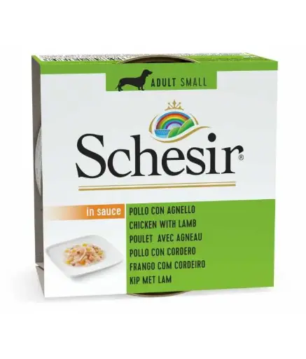[C01071704] Schesir Dog Wet Food Can-Chicken with Lamb 85g 