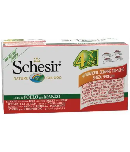[C01064303] Schesir Chicken Fillets With Beef Wet Food Can 150g
