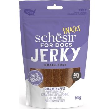 [SCINV26265104] Schesir Grain-Free Duck with Apple Jerky Chewy Treats Pouch 145g