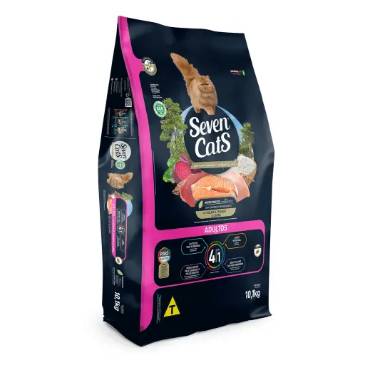 [SCT2207] SevenCatsCatFoodForAdult-Meat,Salmon&Chicken10kg+100g