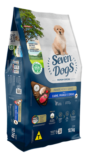 [SDG2213] Seven Dogs Dog Food For Puppies - Small And Mini Breeds-Beef,Chicken & Cereals 10 kg+100g  