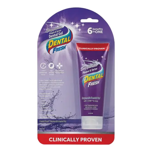 [FG00027] Synergy Labs Dental Fresh Enzymatic Plaque & Tartar Dental Gel with Triflex Brush 2.5 oz - 70.87 g
