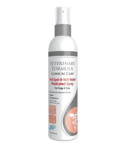 [FG01340] Synergy Labs Veterinary Formula Clinical Care Hot Spot & Itch Relief Medicated Spray 236ml For Dogs & CatsVolume: 236ml