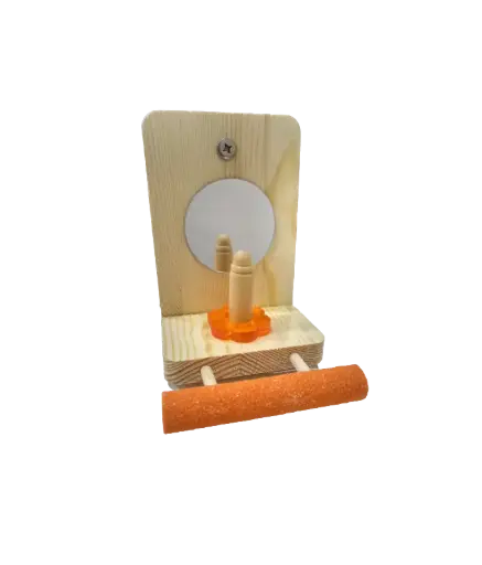 [BTLB03592] Vanpet L Shape Wooden Toy With Mirror (BTLB03592) - 14x9.5x11 cm