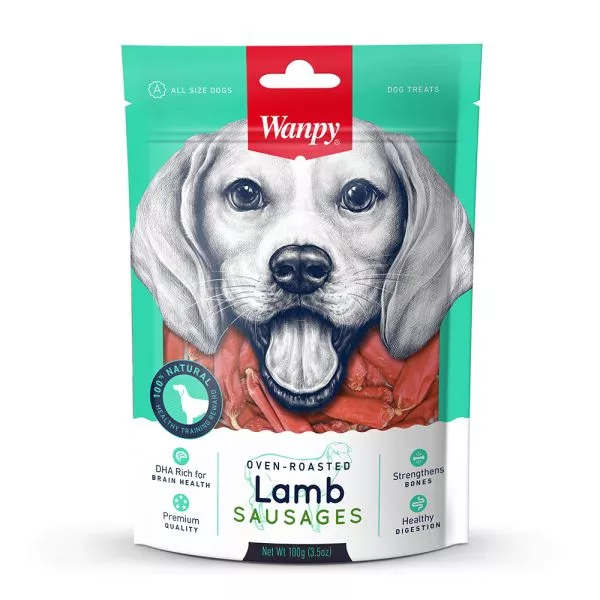 [SA-04H] Wanpy Lamb Sausages Treat Pouch 100G