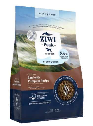 [ZPSDB] ZIWI Peak Steam & Dried Grass-Fed Beef with Pumpkin Recipe Dry Dog Food  (3.2Kg)