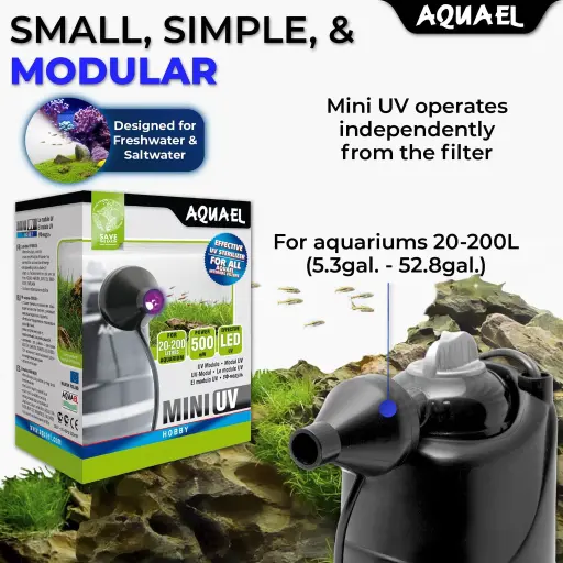 [AQ110443] Aquael Mini UV Module 500mW [For 20-200 litres Aquarium]