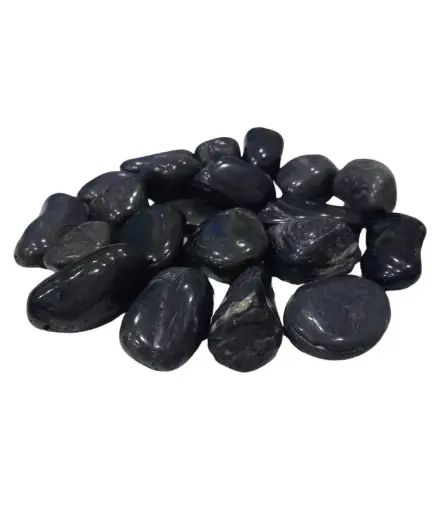 [CNSTN-BK-02] Aqualife Polished Black Aquarium Pebble 20-40mm (10kg) - Natural Marble Substrate