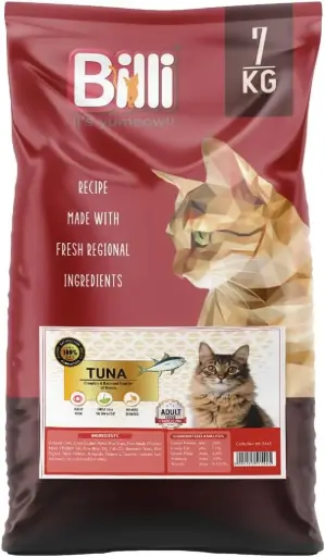 [5445] Billi Adult Cat Food - Real Tuna Fish Dry Food 7kg - Complete Nutrition
