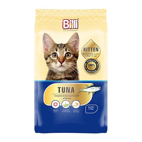 [KITTEN TUNA 1.5] Billi Kitten Real Tuna Dry Food, 1.5kg - Complete & Urinary Health Support