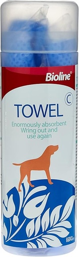 [6970117120004] Bioline Pet Bath Towel - Highly Absorbent PVA, 66x43cm