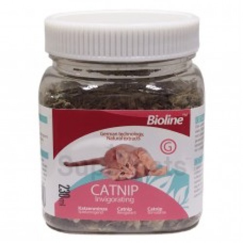[6970117121216] Bioline Natural Catnip Leaves for Cats, 20g, Play Stimulant & Enrichment (230ml)