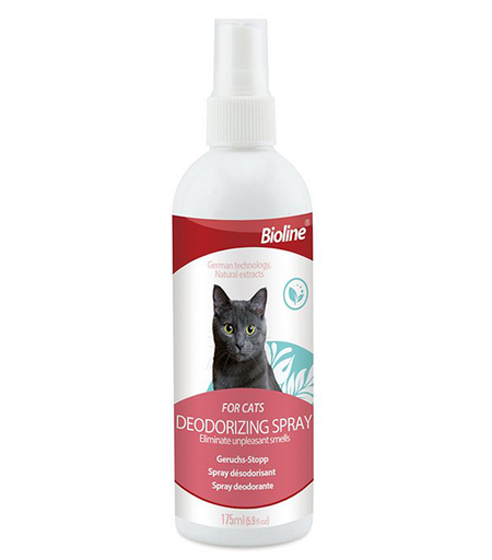 [6970117120134] Bioline Cat Deodorizing Spray, 175ml - Fresh & Clean Coat with Natural Ingredients