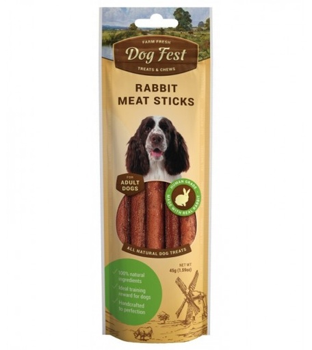 [79711304] Dog Fest Rabbit Meat Sticks For Adult Dogs - 45g (1.59oz)Weight: 45g