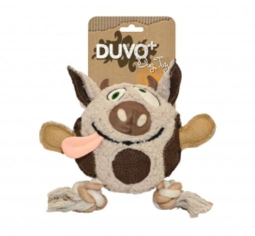 [LR171319] Duvo Canvas Plush Cow - Dog Toy