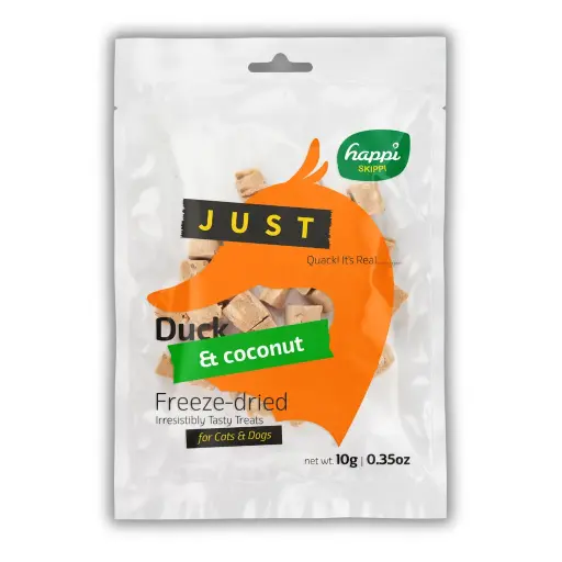 [H5071] Happi Skippi Just Freeze-Dried Treat Duck& Coconut for Cats and Dogs 10g