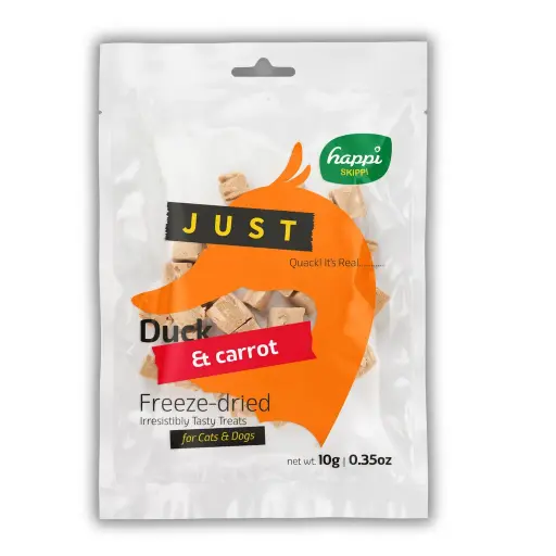 [H5081] Happi Skippi Just Freeze-Dried Treat Duck&Carrot for Cats and Dogs 10g