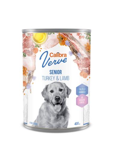 [E013391] Calibra Dog Verve GF can Senior Turkey & Lamb 400g