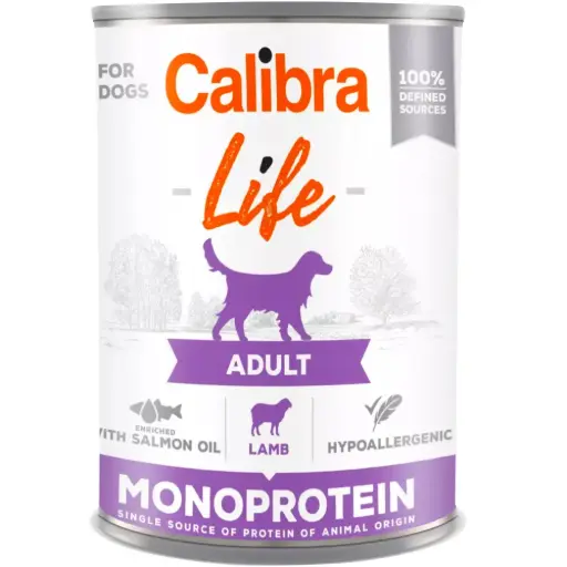[E013760] CalibraDogLifeAdultLambWetFoodCan400g