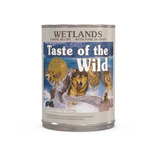 [231] Taste of the Wild Wetlands Canine Recipe with Fowl in Gravy Wet Dog Food – 390g Can
