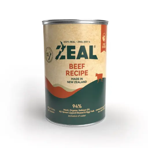 [4454] Zeal Grain Free Beef Recipe Wet Food Can 390 gms