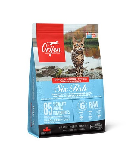 [100246-1] Orijen Dry Food Six Fish Dry Cat Food Bag 5.4kg
