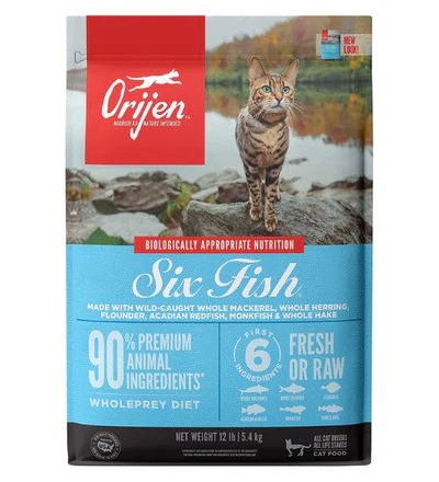 [064992281182 (100246-2)] ORIJEN Natural Formula Six Fish Cat 1.8kg