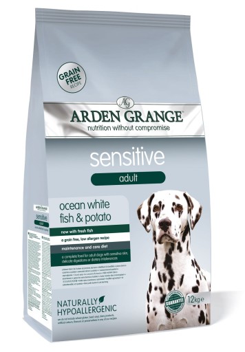 [101241-3] Arden Grange Adult Dog Sensitive Dry Food - 12kg - Ideal for Sensitive Digestion 
