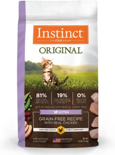 [101498-1] Instinct Original Grain Free Chicken Dry Kitten Food - 4.5LB (2 kg)