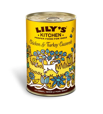 [102372-1] Lily's Kitchen Chicken & Turkey Casserole Wet Dog Food (400g)