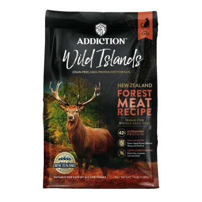 [105161-1] Addiction Wild Islands Forest Meat Dry Cat Food - 4LBS