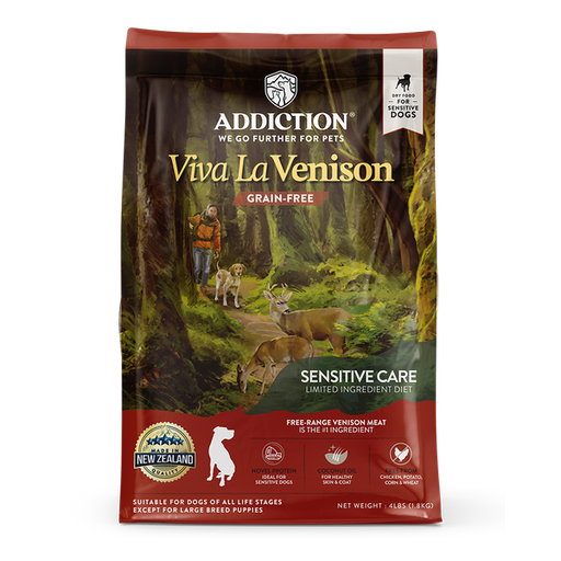 [105155-1] Addiction - Viva La Venison Dry Dog Food - 4lbs