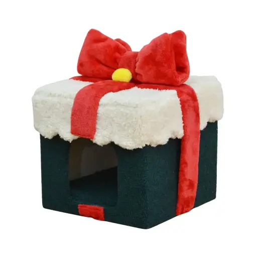 [HY240933] Catry Cozy Retreat Cat House - Plush & Durable (36x36x47cm)