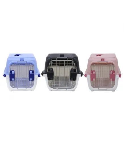  Dayang Model 087 Pet Carrier - Secure & Ventilated Travel Crate 55x35x32.5cm(Assorted color 1pc)