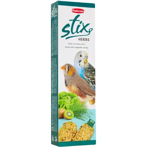 Padovan Stix Herbs - Natural & Stimulating Chews for Budgies (80g)