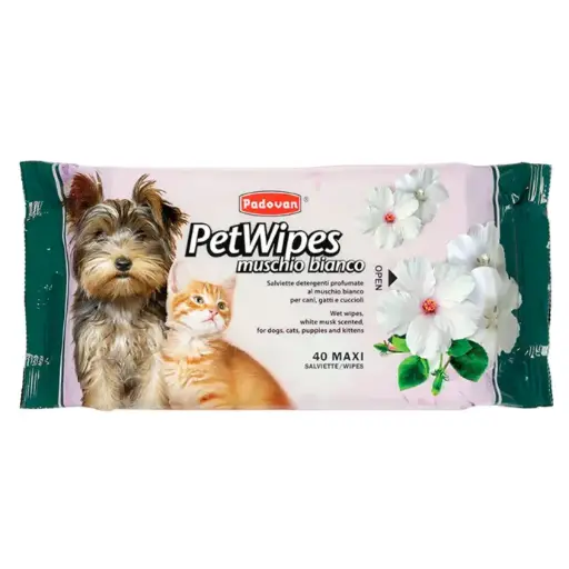  Padovan Pet Wipes White Musk (40 Wipes)
