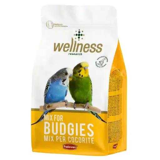 Padovan Wellness Budgies - Complete & Enriched Daily Food (1kg)