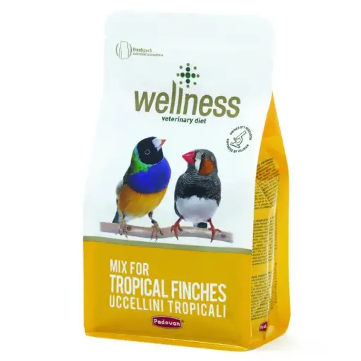 Padovan Wellness Tropical Finches - Complete & Enriched Daily Food (1kg)