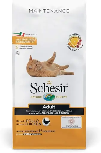 Schesir Cat Dry Food Maintenance with Chicken-Adult[Weight - 10kg]