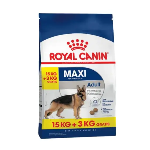 Royal Canin Size Health Nutrition Maxi Adult Dry Dog Food – 15+3kg Promo Bag