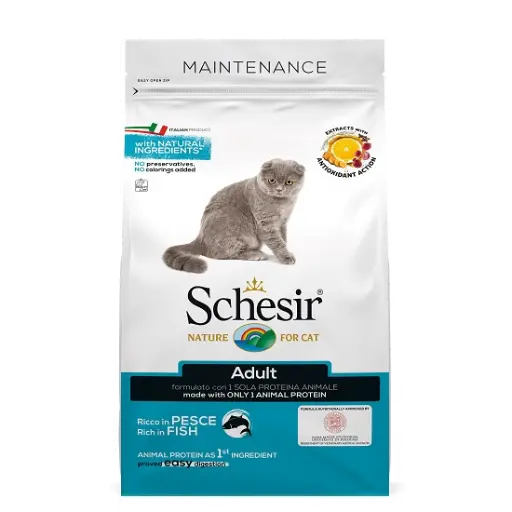 Schesir Cat Dry Food Maintenance with Fish-Adult[Weight - 1.5kg]