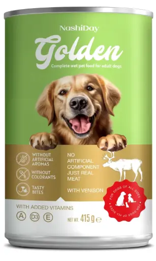 Golden dog wet food venison 