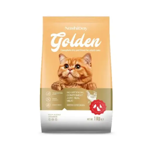 GoldenCatdryfoodchicken