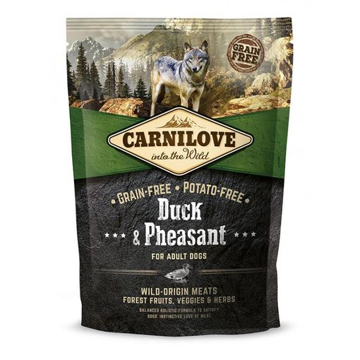 [8595602508877] Carnilove Duck & Pheasant Dry Dog Food for Adult Dogs (1.5kg)