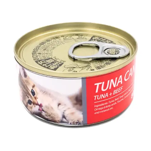 Bioline Cat Tuna Can 80g -Min Order 24 pcs (24 Cans / Box)Fragrance/Flavour: Tuna + Beef