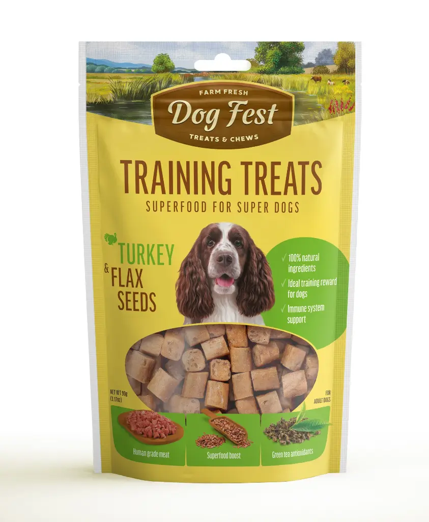 Dog Fest Training Treats Turkey & Flax Seeds 90gWeight: 90g