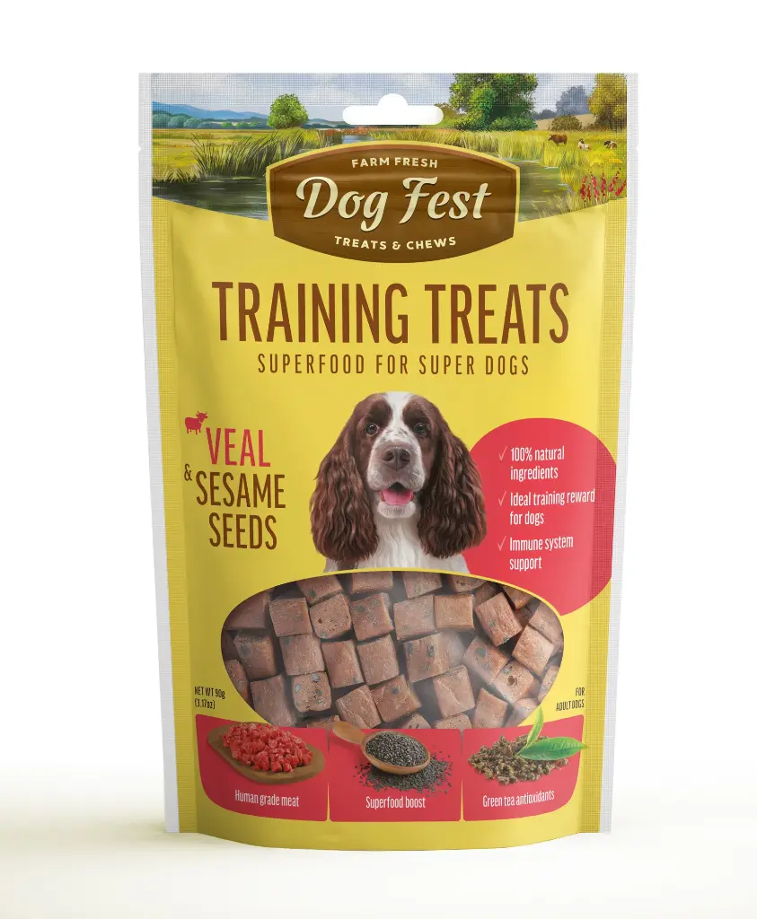 Dog Fest Training Treats Veal & Sesame Seeds 90gWeight: 90g