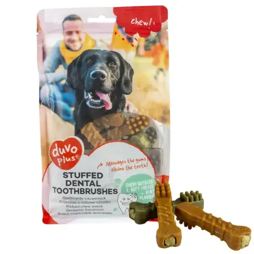 Duvo+ Chew! Stuffed Dental Toothbrushes 8cm - 20pcs - 394gDimension: 8cm - 20pcs - 394g
